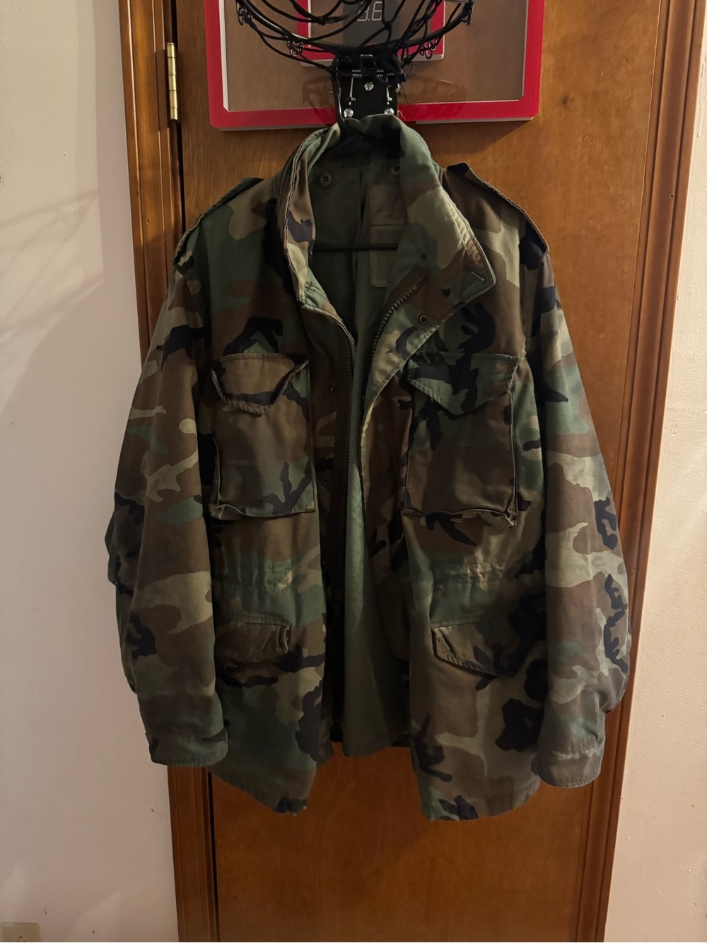 U.S. Army Woodland Camo Field Jacket - Green/Brown/Black